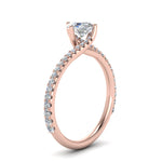 Load image into Gallery viewer, Petite Swirl Round Diamond Ring
