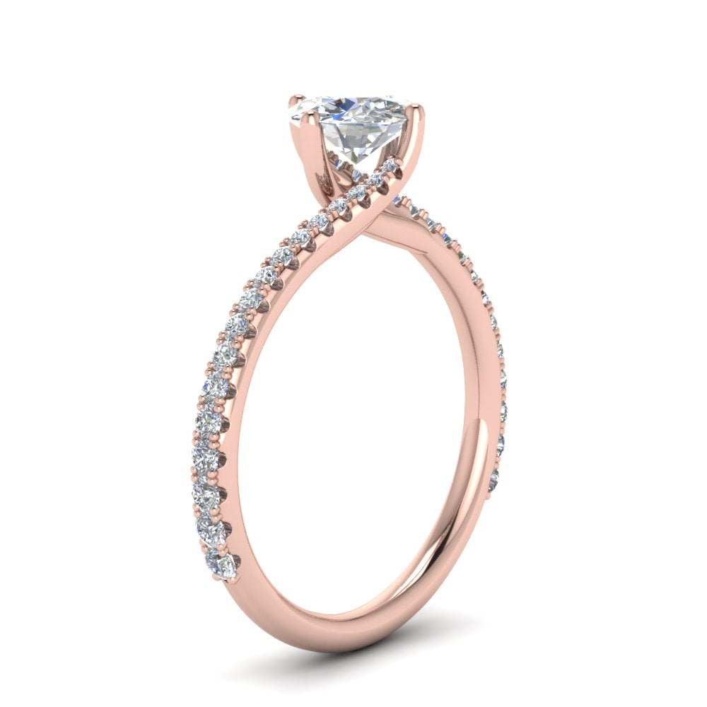 Petite Swirl Engagement Ring