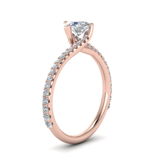 Petite Swirl Engagement Ring