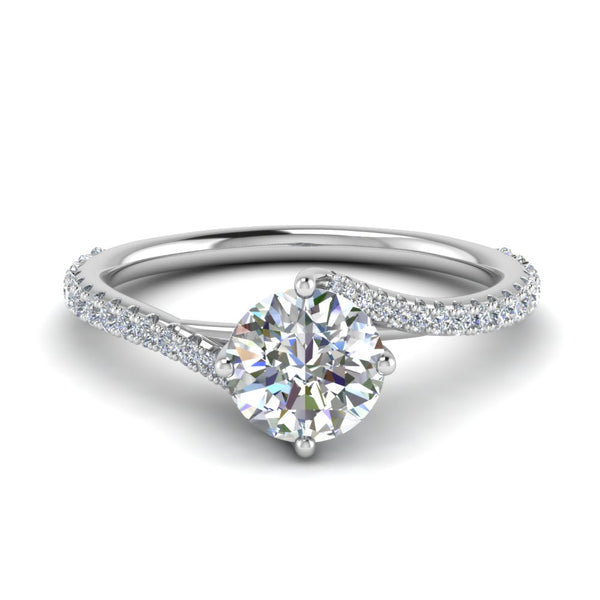 Petite Swirl Engagement Ring