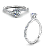 Load image into Gallery viewer, Petite Swirl Round Diamond Ring
