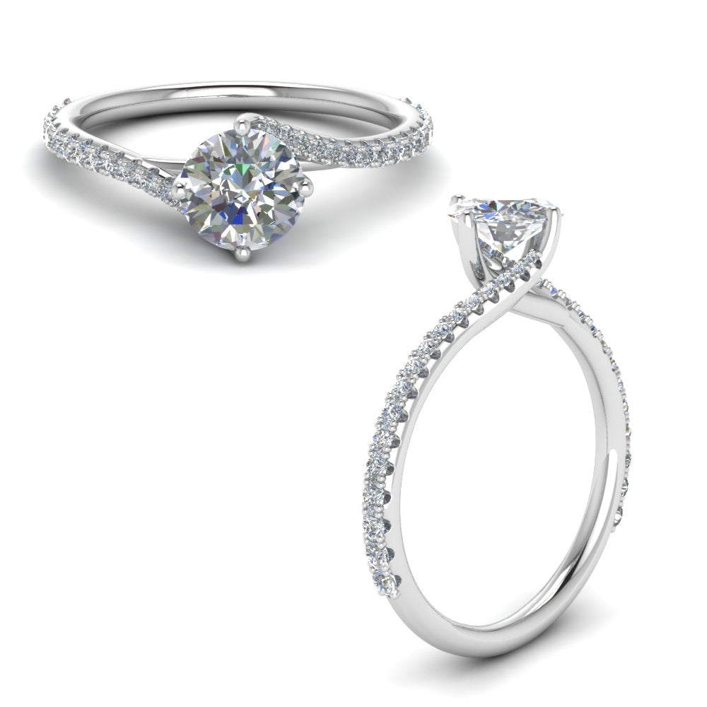 Petite Swirl Engagement Ring