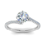 Load image into Gallery viewer, Petite Swirl Round Diamond Ring
