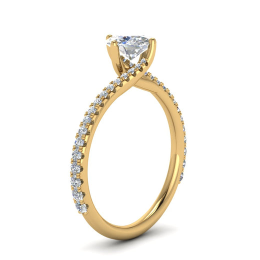 Petite Swirl Engagement Ring