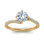 Load image into Gallery viewer, Petite Swirl Round Diamond Ring
