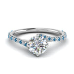 Load image into Gallery viewer, Petite Swirl Round Diamond Ring
