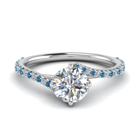 Petite Swirl Engagement Ring