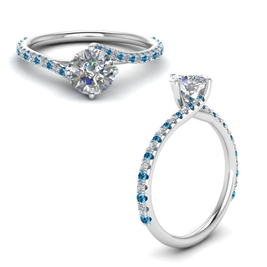 Petite Swirl Engagement Ring