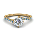 Load image into Gallery viewer, Petite Swirl Round Diamond Ring
