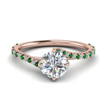 Load image into Gallery viewer, Petite Swirl Round Diamond Ring
