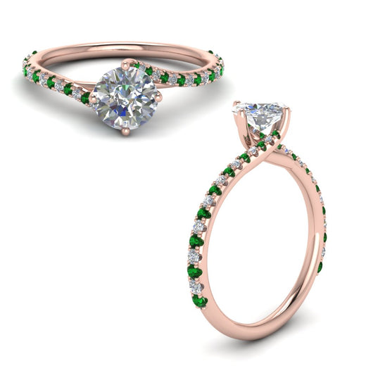 Petite Swirl Engagement Ring