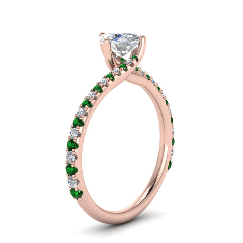 Petite Swirl Round Diamond Ring