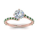 Load image into Gallery viewer, Petite Swirl Round Diamond Ring
