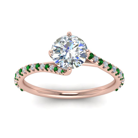 Petite Swirl Engagement Ring