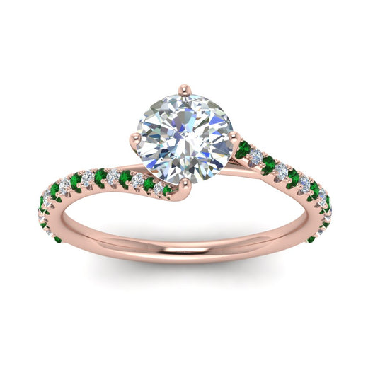 Petite Swirl Engagement Ring