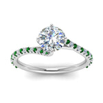 Load image into Gallery viewer, Petite Swirl Round Diamond Ring

