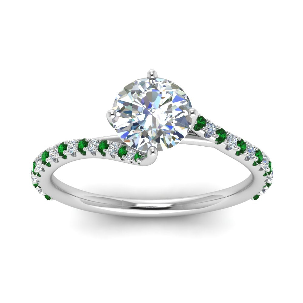 Petite Swirl Engagement Ring