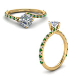 Load image into Gallery viewer, Petite Swirl Round Diamond Ring
