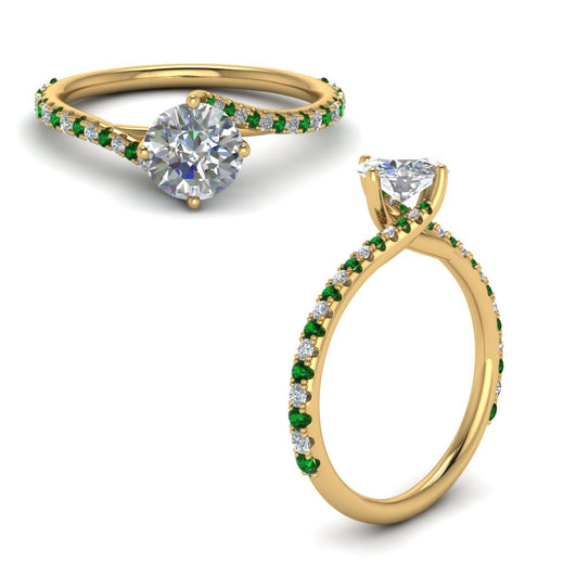 Petite Swirl Engagement Ring