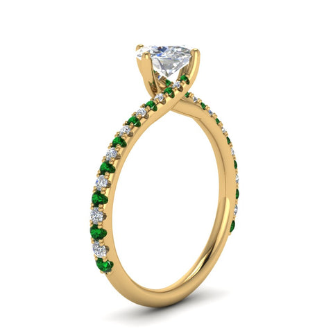 Petite Swirl Round Diamond Ring