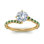 Load image into Gallery viewer, Petite Swirl Round Diamond Ring
