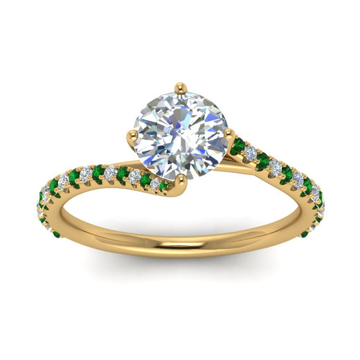 Petite Swirl Engagement Ring