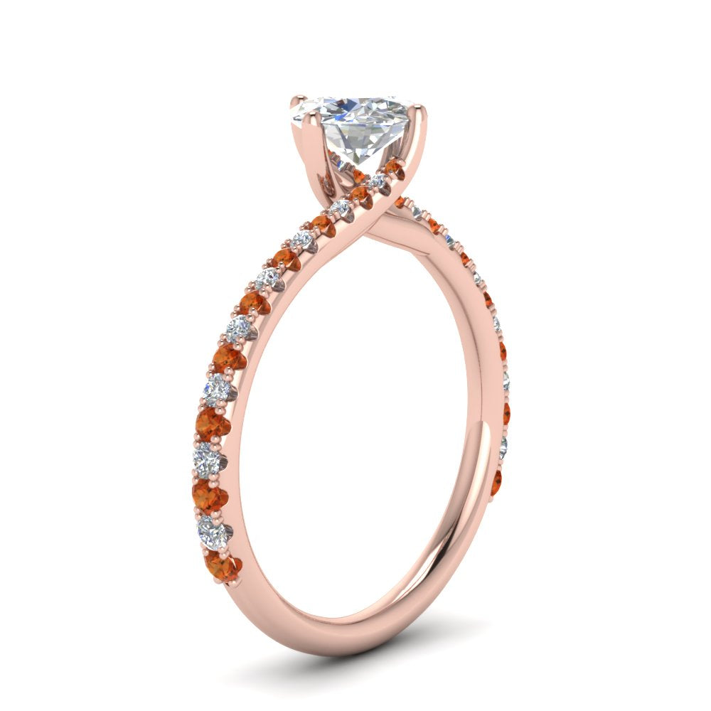 Petite Swirl Engagement Ring