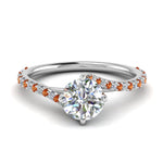 Load image into Gallery viewer, Petite Swirl Round Diamond Ring
