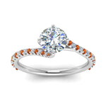 Load image into Gallery viewer, Petite Swirl Round Diamond Ring
