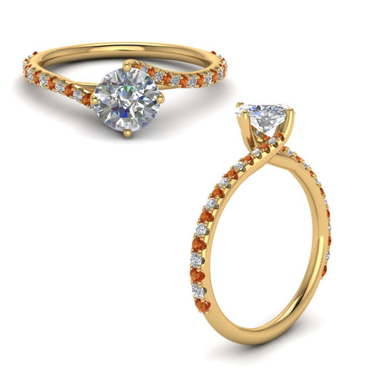 Petite Swirl Engagement Ring