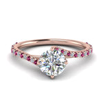 Load image into Gallery viewer, Petite Swirl Round Diamond Ring
