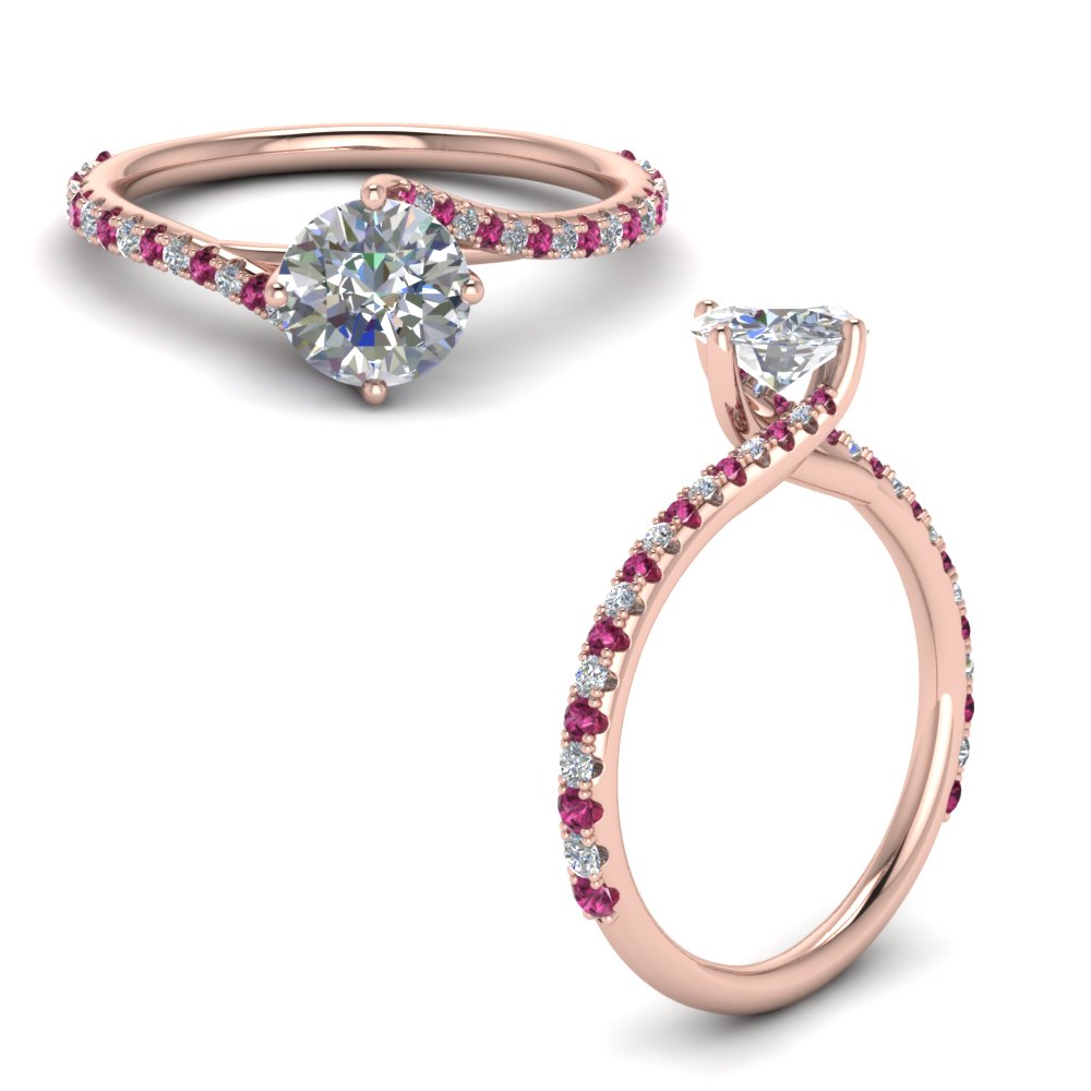 Petite Swirl Engagement Ring