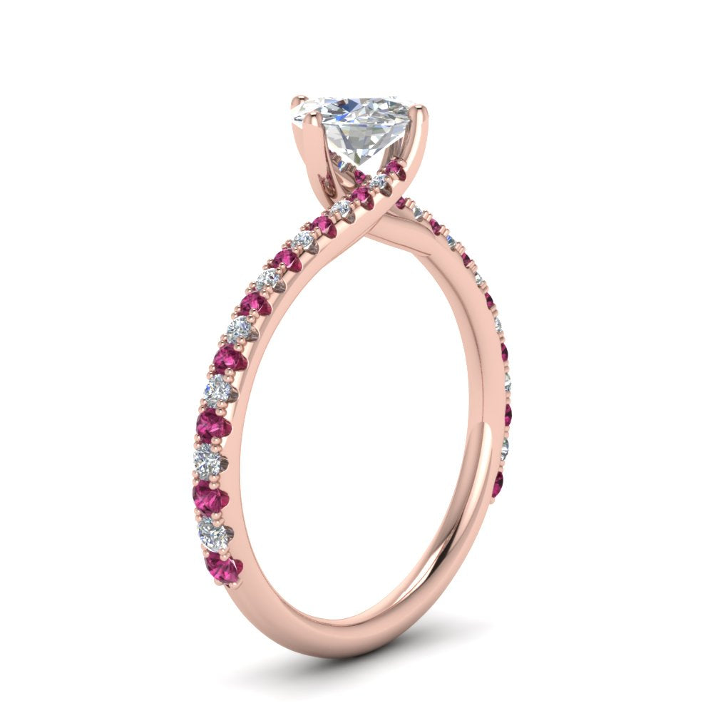 Petite Swirl Engagement Ring