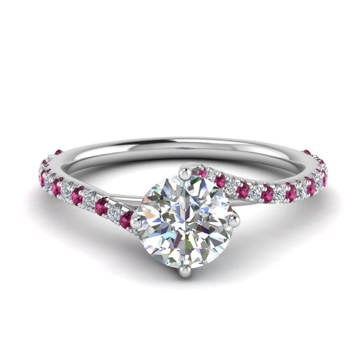 Petite Swirl Engagement Ring