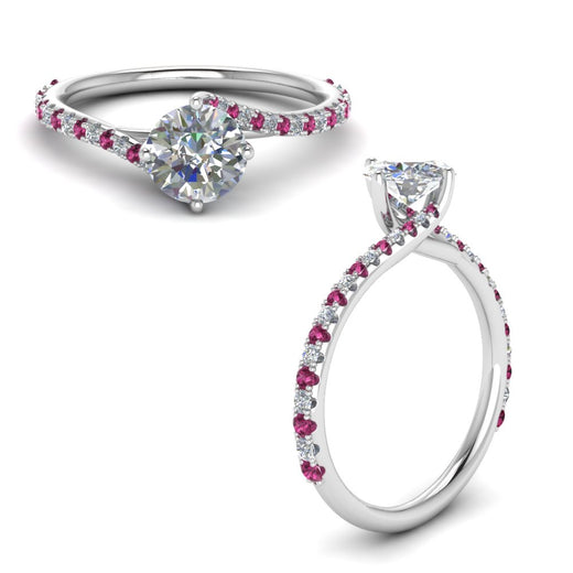 Petite Swirl Engagement Ring