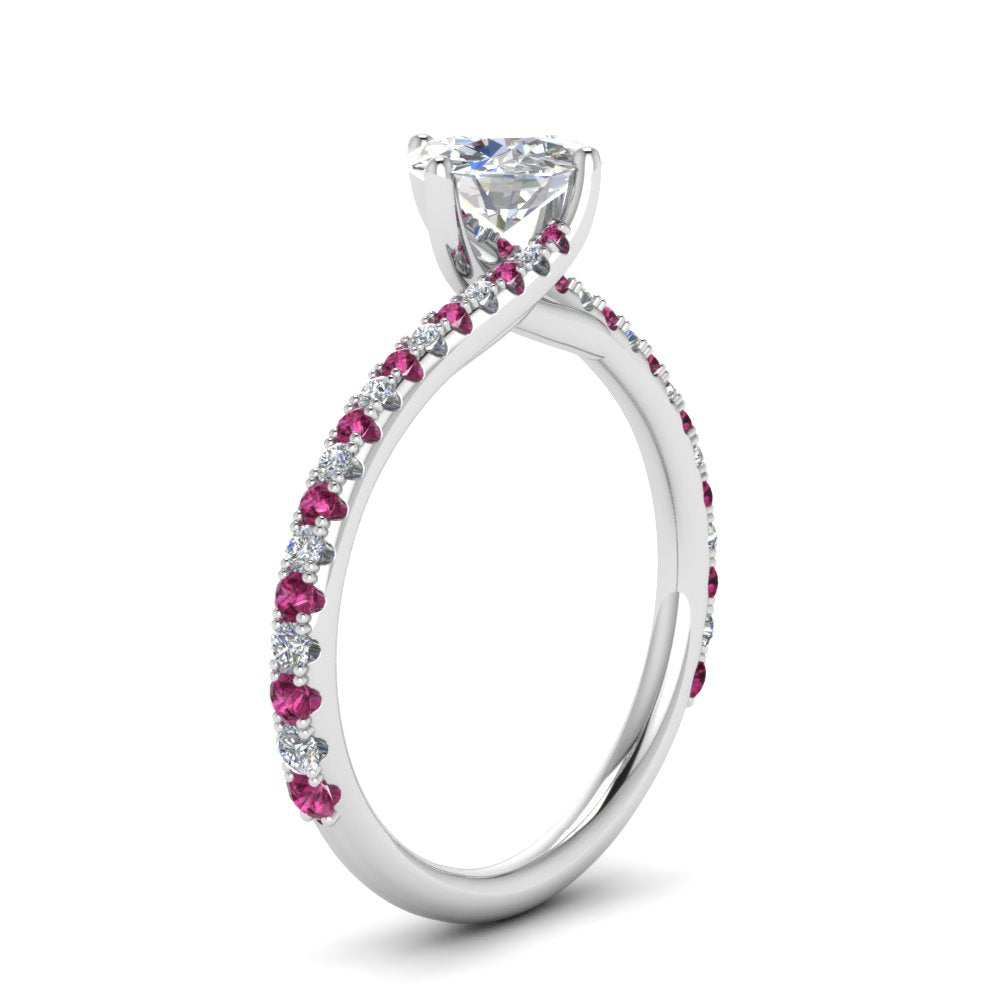 Petite Swirl Engagement Ring