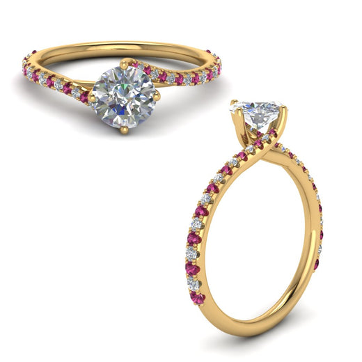 Petite Swirl Engagement Ring