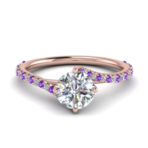 Petite Swirl Engagement Ring