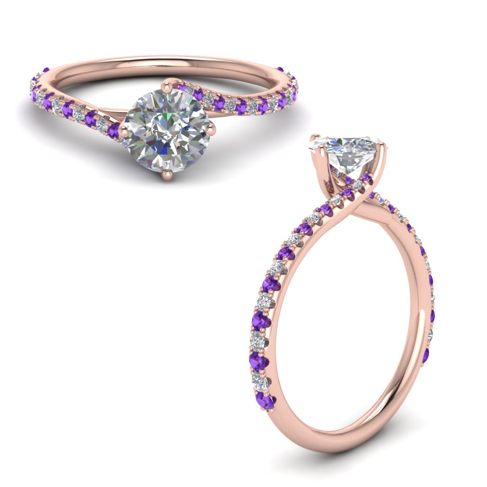 Petite Swirl Engagement Ring