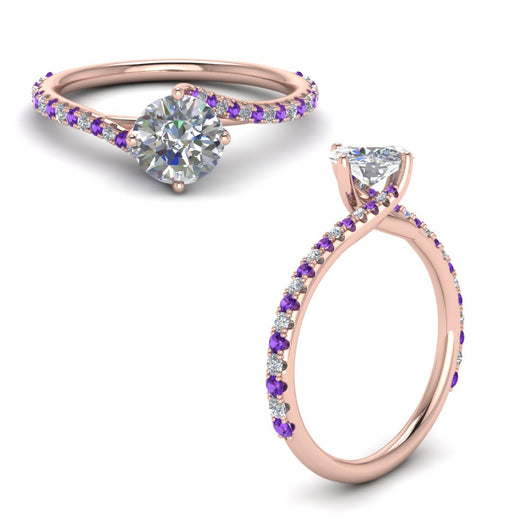 Petite Swirl Engagement Ring