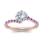 Load image into Gallery viewer, Petite Swirl Round Diamond Ring
