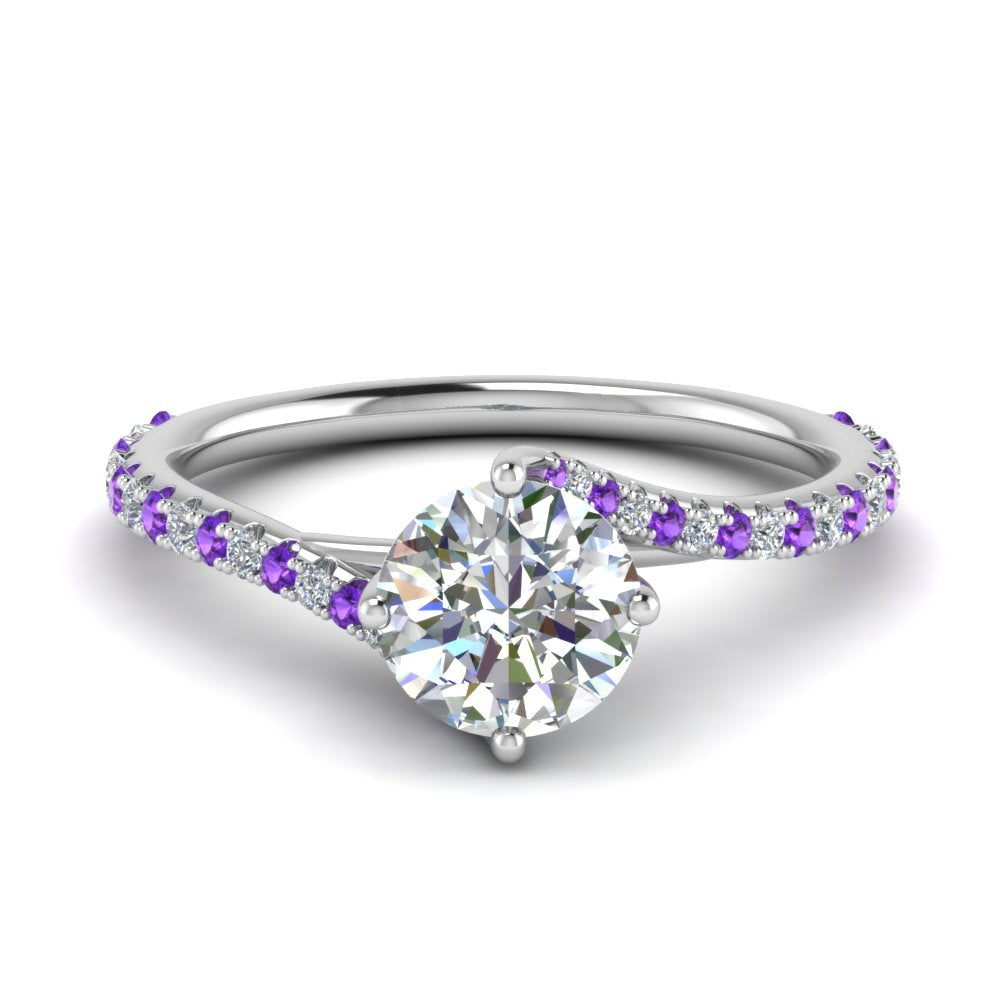 Petite Swirl Engagement Ring