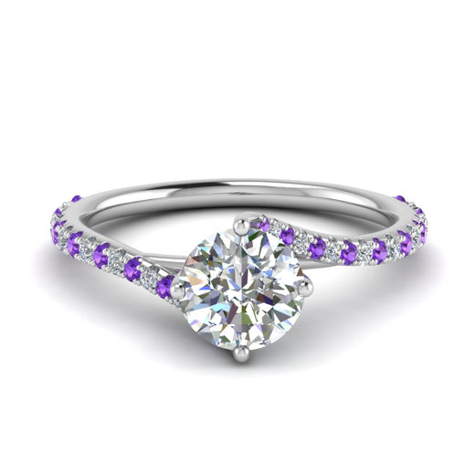 Petite Swirl Engagement Ring