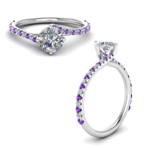 Petite Swirl Engagement Ring