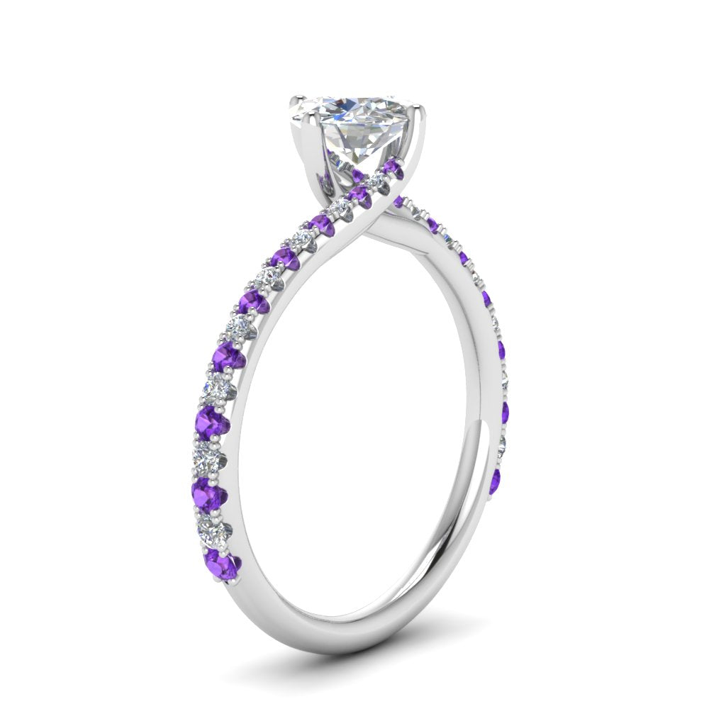 Petite Swirl Engagement Ring