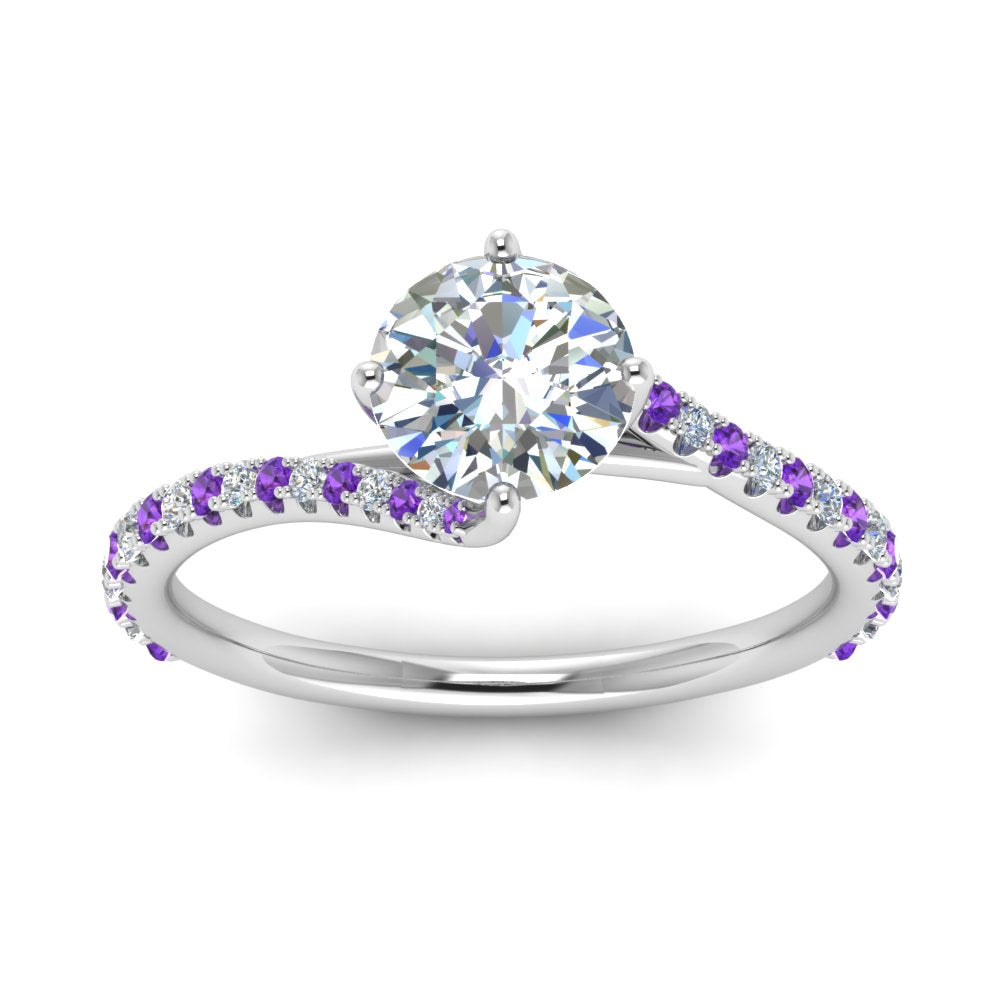 Petite Swirl Engagement Ring