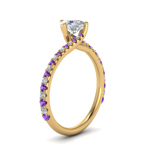 Petite Swirl Engagement Ring