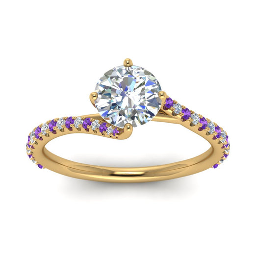 Petite Swirl Engagement Ring