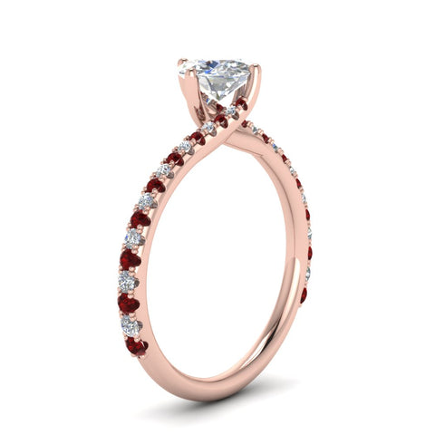 Petite Swirl Round Diamond Ring