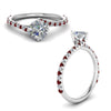 Load image into Gallery viewer, Petite Swirl Engagement Ring